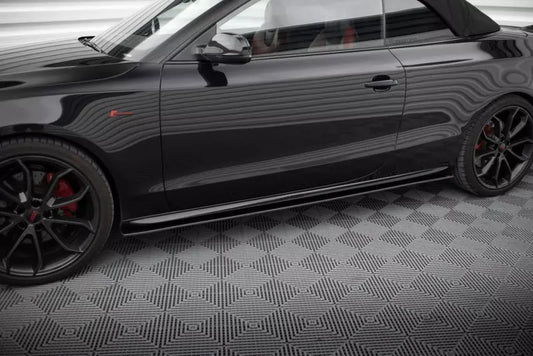 Maxton Design Street Pro Seitenschweller (Paar) für Audi A5 / A5 S-Line / S5 Coupe / Cabrio B8 8T / B8 8T Facelift Schwarz matt – Ansicht 1
