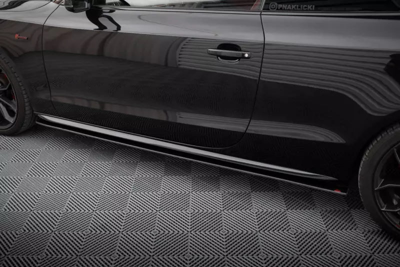 Maxton Design Street Pro Seitenschweller (Paar) für Audi A5 / A5 S-Line / S5 Coupe / Cabrio B8 8T / B8 8T Facelift Schwarz matt – Ansicht 2
