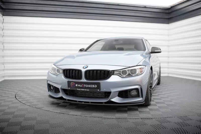 Maxton Design Street Pro Frontlippe für BMW 4er F32 F33 F36 M-Paket Schwarz – Ansicht 1