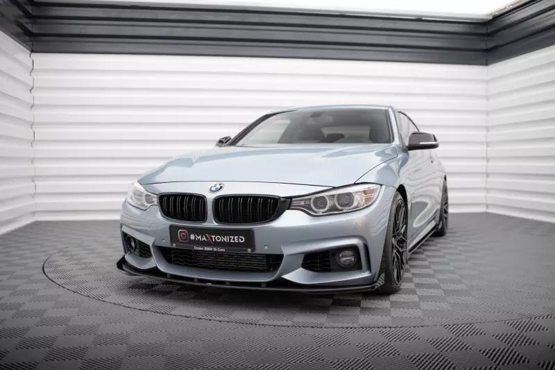 Maxton Design Street Pro Frontlippe mit Flaps für BMW 4er F32 F33 F36 M-Paket Schwarz – Ansicht 1