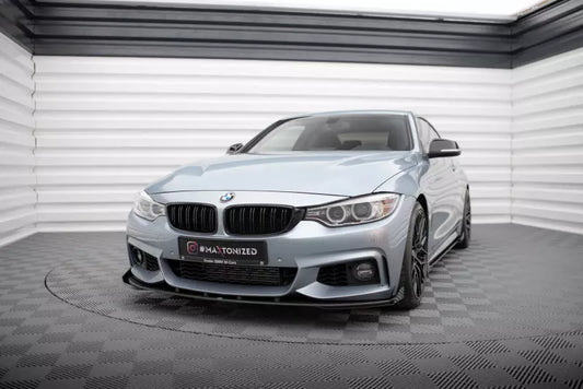 Maxton Design Street Pro Frontlippe mit Flaps für BMW 4er F32 F33 F36 M-Paket Schwarz – Ansicht 1