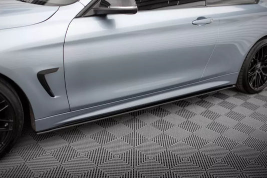 Maxton Design Street Pro Seitenschweller (Paar) für BMW 4er F32 F33 F36 M-Paket Schwarz – Ansicht 1