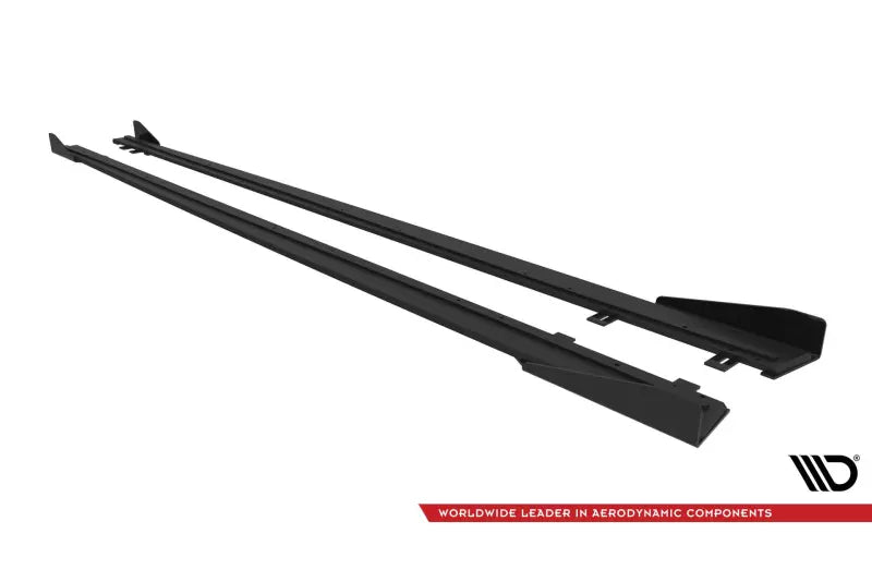 Maxton Design Street Pro Seitenschweller (Paar) mit Flaps für BMW 4er F32 F33 F36 M-Paket Schwarz – Ansicht 4