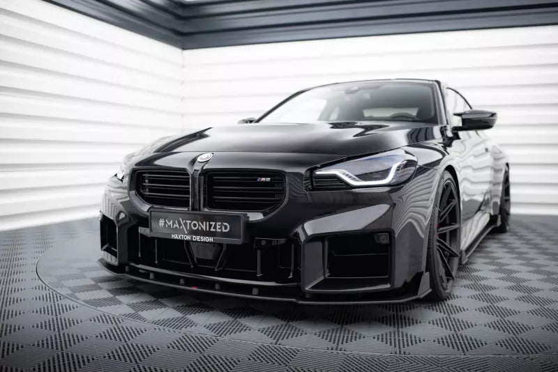 Maxton Design Street Pro Frontlippe V.2 für BMW M2 G87 Schwarz matt – Ansicht 1
