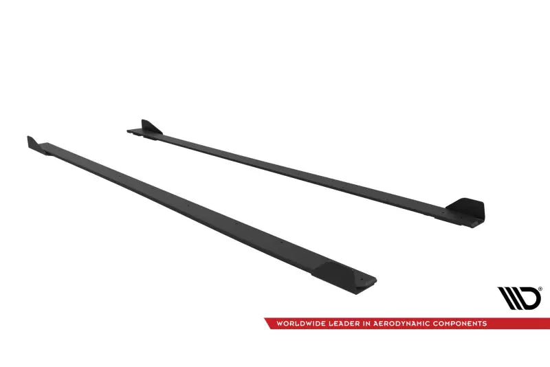 Maxton Design Street Pro Seitenschweller (Paar) für BMW M2 G87 Schwarz mit Hochglanz Flaps – Ansicht 4