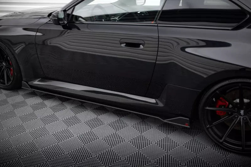 Maxton Design Street Pro Seitenschweller (Paar) V.2 für BMW M2 G87 Schwarz matt – Ansicht 2
