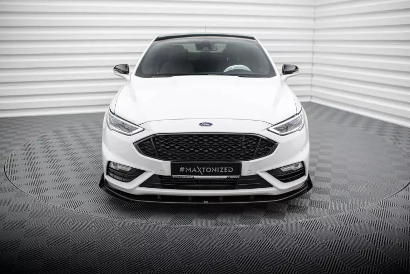 Maxton Design Street Pro Frontlippe für Ford Mondeo Sport Mk5 Facelift / Fusion Sport Mk2 Facelift Schwarz mit Hochglanz Flaps – Ansicht 2