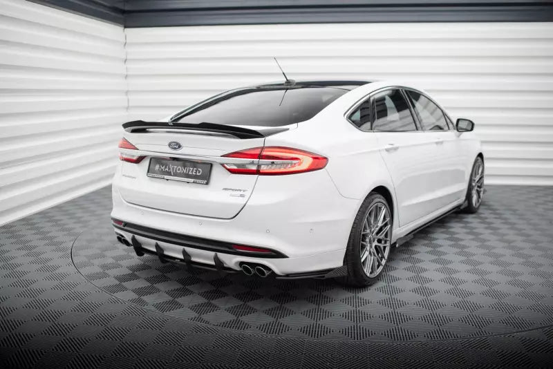 Maxton Design Street Pro Diffusor Flaps für Ford Mondeo Sport Mk5 Facelift / Fusion Sport Mk2 Facelift matt Schwarz mit Hochglanz Flaps – Ansicht 2