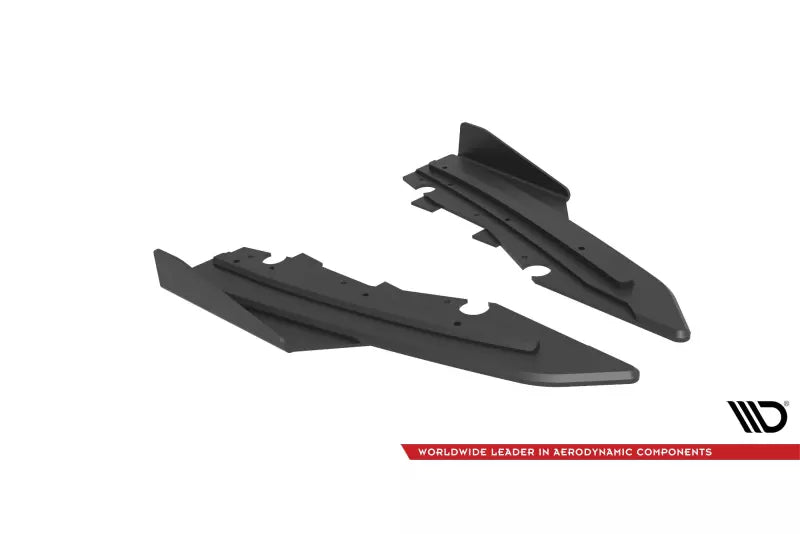Maxton Design Street Pro Diffusor Flaps für Ford Mondeo Sport Mk5 Facelift / Fusion Sport Mk2 Facelift matt Schwarz mit Hochglanz Flaps – Ansicht 4