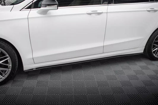 Maxton Design Street Pro Seitenschweller (Paar) für Ford Mondeo Sport Mk5 Facelift / Fusion Sport Mk2 Facelift Schwarz matt – Ansicht 1
