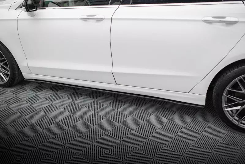 Maxton Design Street Pro Seitenschweller (Paar) für Ford Mondeo Sport Mk5 Facelift / Fusion Sport Mk2 Facelift Schwarz matt – Ansicht 3
