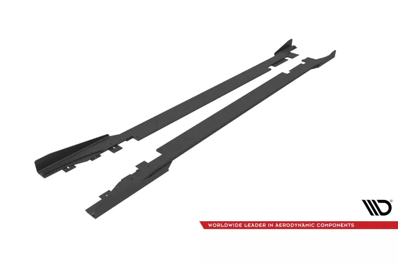 Maxton Design Street Pro Seitenschweller (Paar) für Ford Mondeo Sport Mk5 Facelift / Fusion Sport Mk2 Facelift Schwarz mit Hochglanz Flaps – Ansicht 4