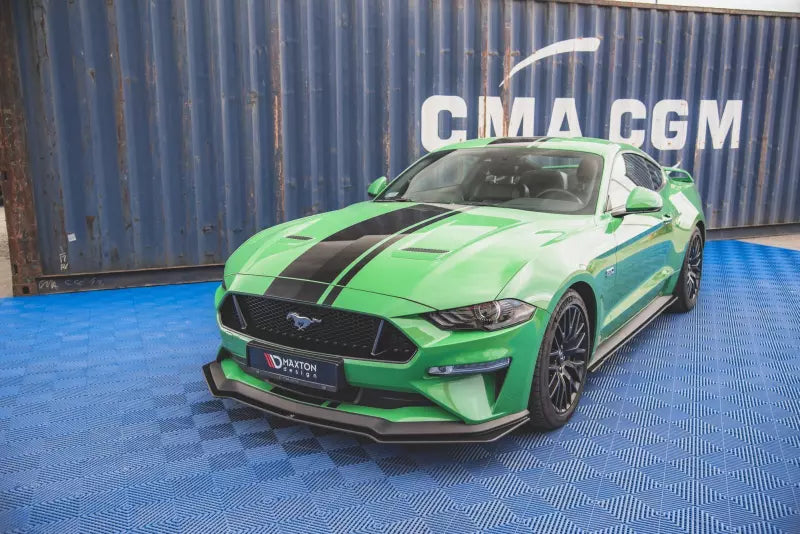 Maxton Design Street Pro Frontlippe für Ford Mustang GT MK6 Facelift Schwarz matt – Ansicht 1