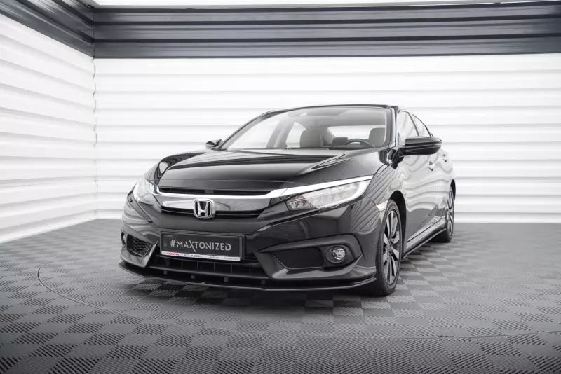 Maxton Design Street Pro Frontlippe für Honda Civic Mk10 Schwarz matt – Ansicht 1