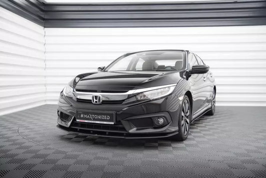 Maxton Design Street Pro Frontlippe für Honda Civic Mk10 Schwarz matt – Ansicht 1
