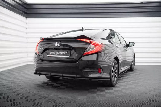 Maxton Design Street Pro Heckdiffusor für Honda Civic Mk10 Schwarz – Ansicht 1