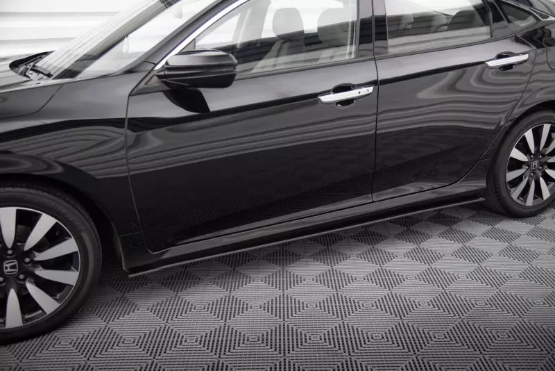 Maxton Design Street Pro Seitenschweller (Paar) für Honda Civic Mk10 Schwarz matt – Ansicht 1