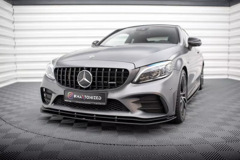 Maxton Design Street Pro Frontlippe für Mercedes-AMG C43 Coupe C205 Facelift Schwarz matt – Ansicht 1