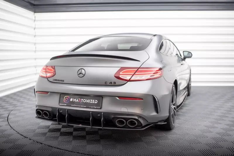 Maxton Design Street Pro Heckdiffusor für Mercedes-AMG C43 Coupe C205 Facelift Schwarz – Ansicht 1
