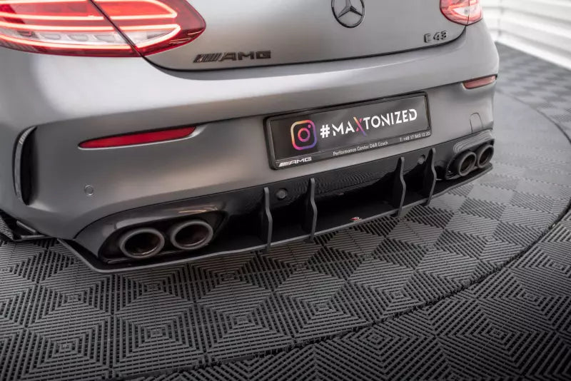 Maxton Design Street Pro Heckdiffusor für Mercedes-AMG C43 Coupe C205 Facelift Schwarz – Ansicht 3