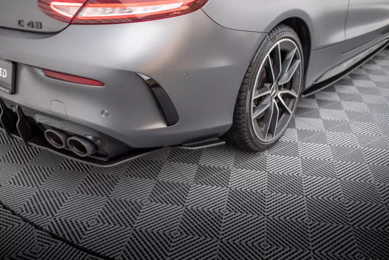 Maxton Design Street Pro Diffusor Flaps für Mercedes-AMG C43 Coupe C205 Facelift Schwarz matt – Ansicht 1