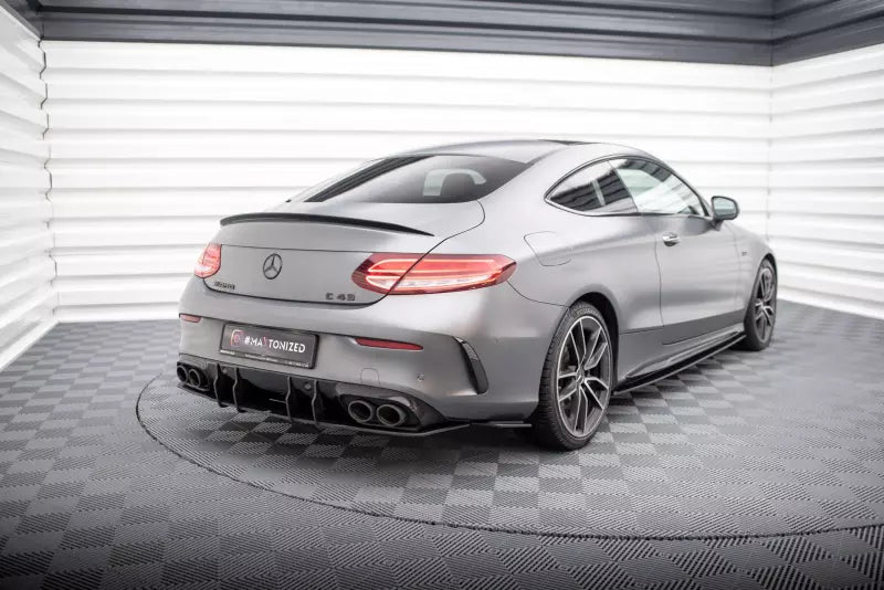 Maxton Design Street Pro Diffusor Flaps für Mercedes-AMG C43 Coupe C205 Facelift Schwarz matt – Ansicht 2