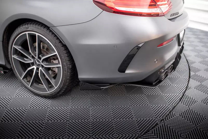 Maxton Design Street Pro Diffusor Flaps für Mercedes-AMG C43 Coupe C205 Facelift matt Schwarz mit Hochglanz Flaps – Ansicht 1