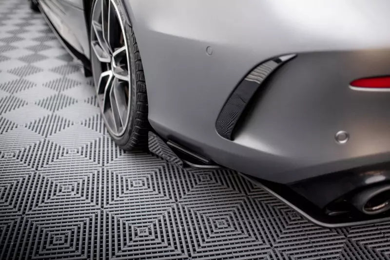 Maxton Design Street Pro Diffusor Flaps für Mercedes-AMG C43 Coupe C205 Facelift matt Schwarz mit Hochglanz Flaps – Ansicht 3