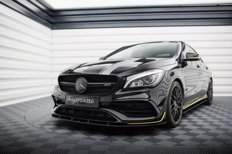 Maxton Design Street Pro Frontlippe für Mercedes-AMG CLA 45 Aero C117 Facelift Schwarz matt – Ansicht 1