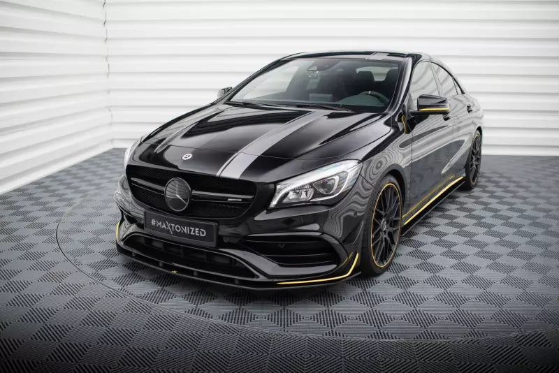Maxton Design Street Pro Frontlippe für Mercedes-AMG CLA 45 Aero C117 Facelift Schwarz matt – Ansicht 3