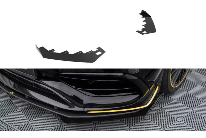 Maxton Design Street Pro Frontlippen Flaps für Mercedes-AMG CLA 45 Aero C117 Facelift – Ansicht 1