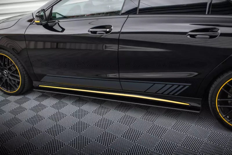 Maxton Design Street Pro Seitenschweller (Paar) für Mercedes-AMG CLA 45 C117 Facelift Schwarz matt – Ansicht 3