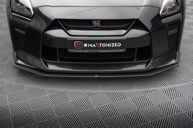 Maxton Design Street Pro Frontlippe für Nissan GTR R35 Facelift Schwarz matt – Ansicht 3