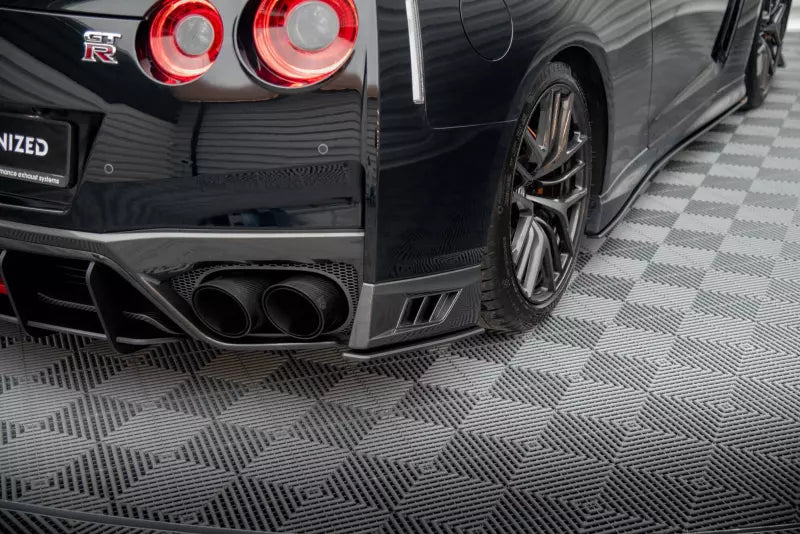 Maxton Design Street Pro Diffusor Flaps für Nissan GTR R35 Facelift Schwarz matt – Ansicht 1