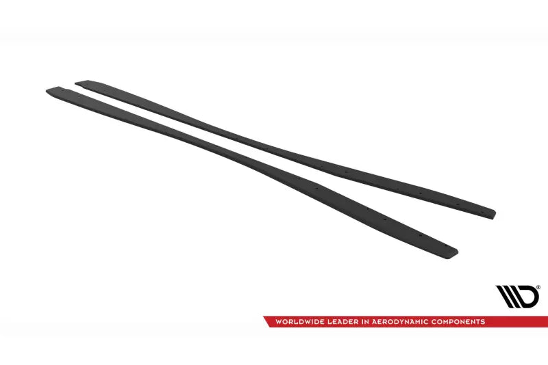 Maxton Design Street Pro Seitenschweller (Paar) für Nissan GTR R35 Facelift Schwarz matt – Ansicht 4