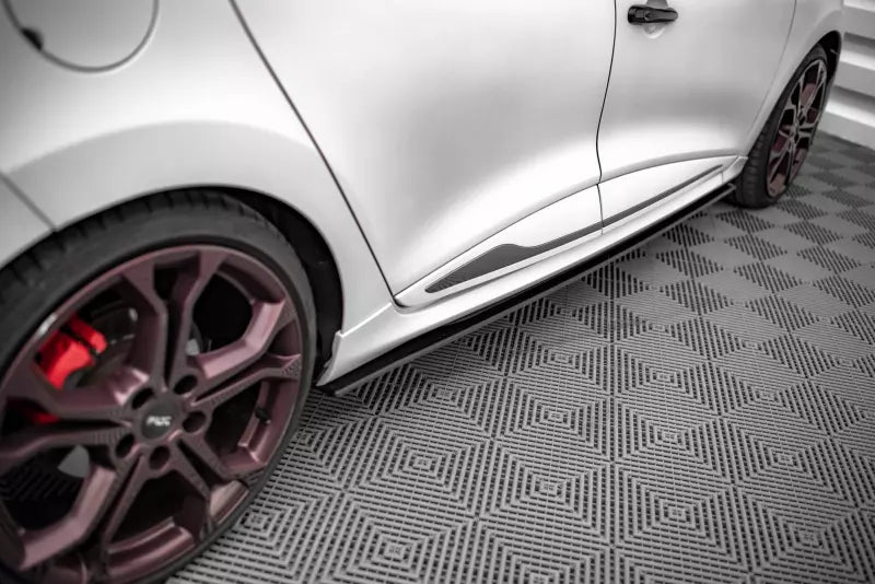 Maxton Design Street Pro Seitenschweller (Paar) für Renault Clio RS Mk4 Schwarz matt – Ansicht 1
