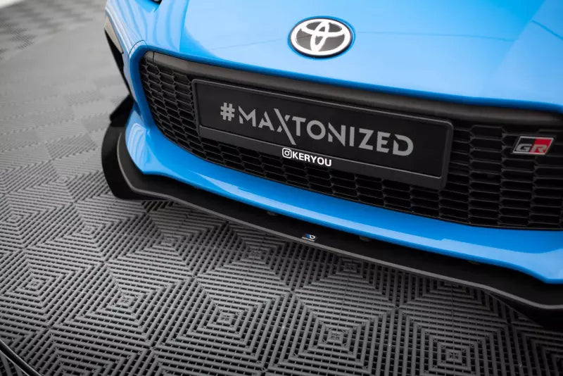 Maxton Design Street Pro Frontlippe für Toyota GR86 Mk1 Schwarz mit Hochglanz Flaps – Ansicht 3