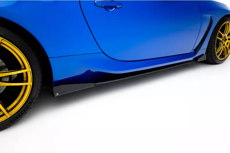 Maxton Design Street Pro Seitenschweller (Paar) für Toyota GR86 Mk1 Schwarz mit Hochglanz Flaps – Ansicht 2