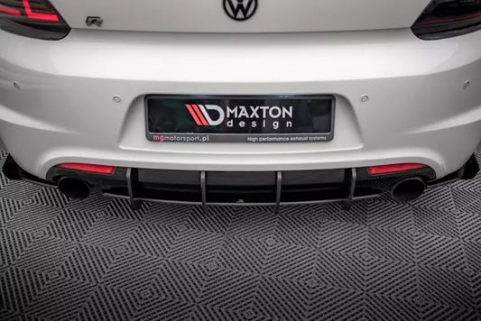 Maxton Design Street Pro Heckdiffusor für Volkswagen Scirocco R Mk3 Schwarz matt – Ansicht 1