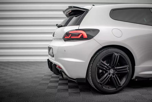 Maxton Design Street Pro Diffusor Flaps für Volkswagen Scirocco R Mk3 matt Schwarz mit Hochglanz Flaps – Ansicht 1