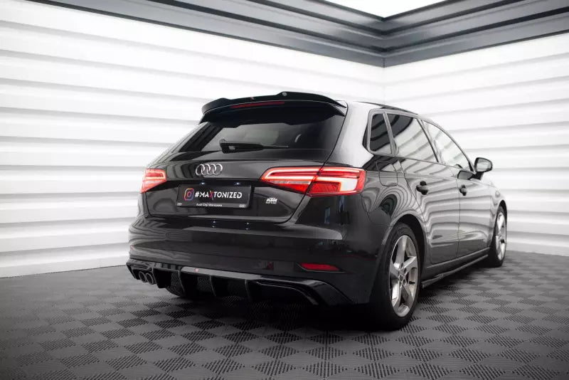 Maxton Design Heckspoiler Lippe für Audi A3 Sportback 8V Facelift Hochglanz schwarz – Ansicht 3