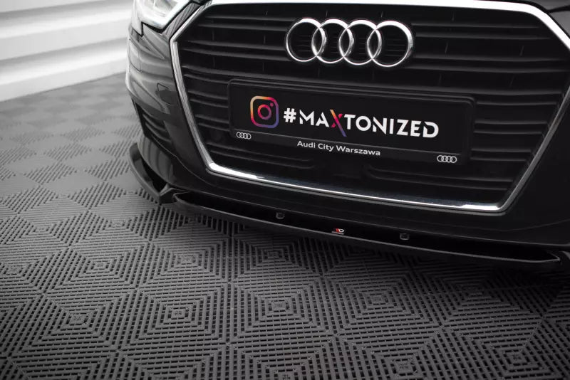 Maxton Design Frontlippe für Audi A3 Sportback 8V Facelift Hochglanz schwarz – Ansicht 3