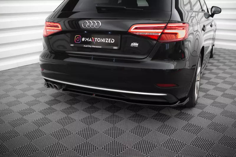 Maxton Design Diffusor Flaps für Audi A3 Sportback 8V Facelift Hochglanz schwarz – Ansicht 1
