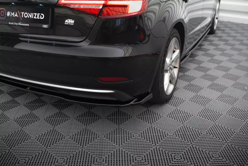 Maxton Design Diffusor Flaps für Audi A3 Sportback 8V Facelift Hochglanz schwarz – Ansicht 3