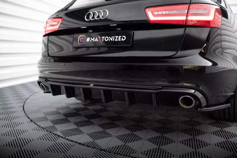 Maxton Design Heckdiffusor V.1 für Audi A6 Limousine / Avant C7 (2011-2014) Hochglanz schwarz – Ansicht 3