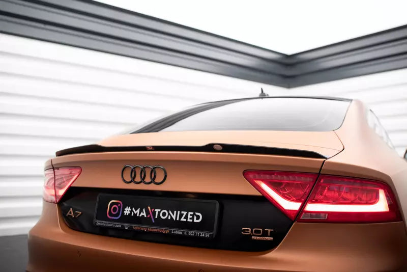 Maxton Design Heckspoiler Lippe für Audi A7 C7 Hochglanz schwarz – Ansicht 1