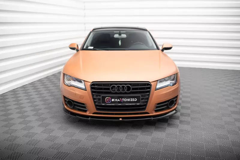 Maxton Design Frontlippe für Audi A7 C7 Hochglanz schwarz – Ansicht 2