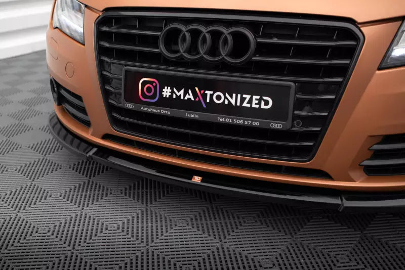 Maxton Design Frontlippe für Audi A7 C7 Hochglanz schwarz – Ansicht 3