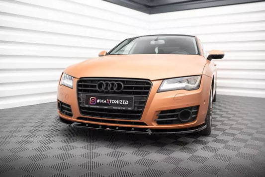 Maxton Design Frontlippe V.2 für Audi A7 C7 Hochglanz schwarz – Ansicht 1