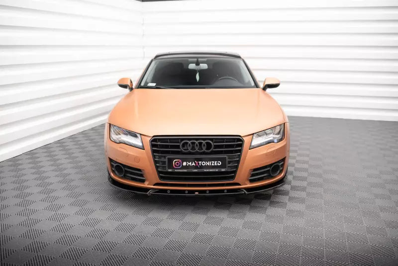 Maxton Design Frontlippe V.2 für Audi A7 C7 Hochglanz schwarz – Ansicht 2